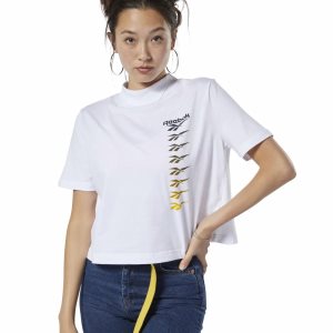 Reebok Classic Vector Crop Top Damen - Weiß - DE 961-NQU